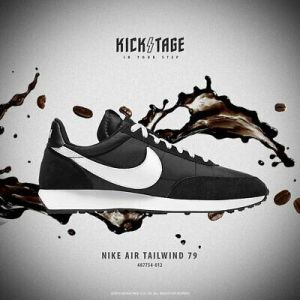 BUY&SMILE הנעלה גברים/נשים    Nike Mens Air Tailwind 79 Black White Lifestyle Shoes Retro Sneakers 
