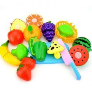 6 יח '\ סט מטבח ילד ירקות פירות מזון - משחק חיתוך צעצועי סט